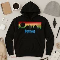 Detroit Retro Skyline Hoodie thumb 3