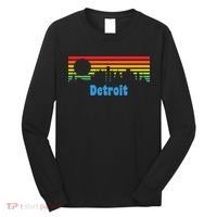 Detroit Retro Skyline Long Sleeve Shirt thumb 0