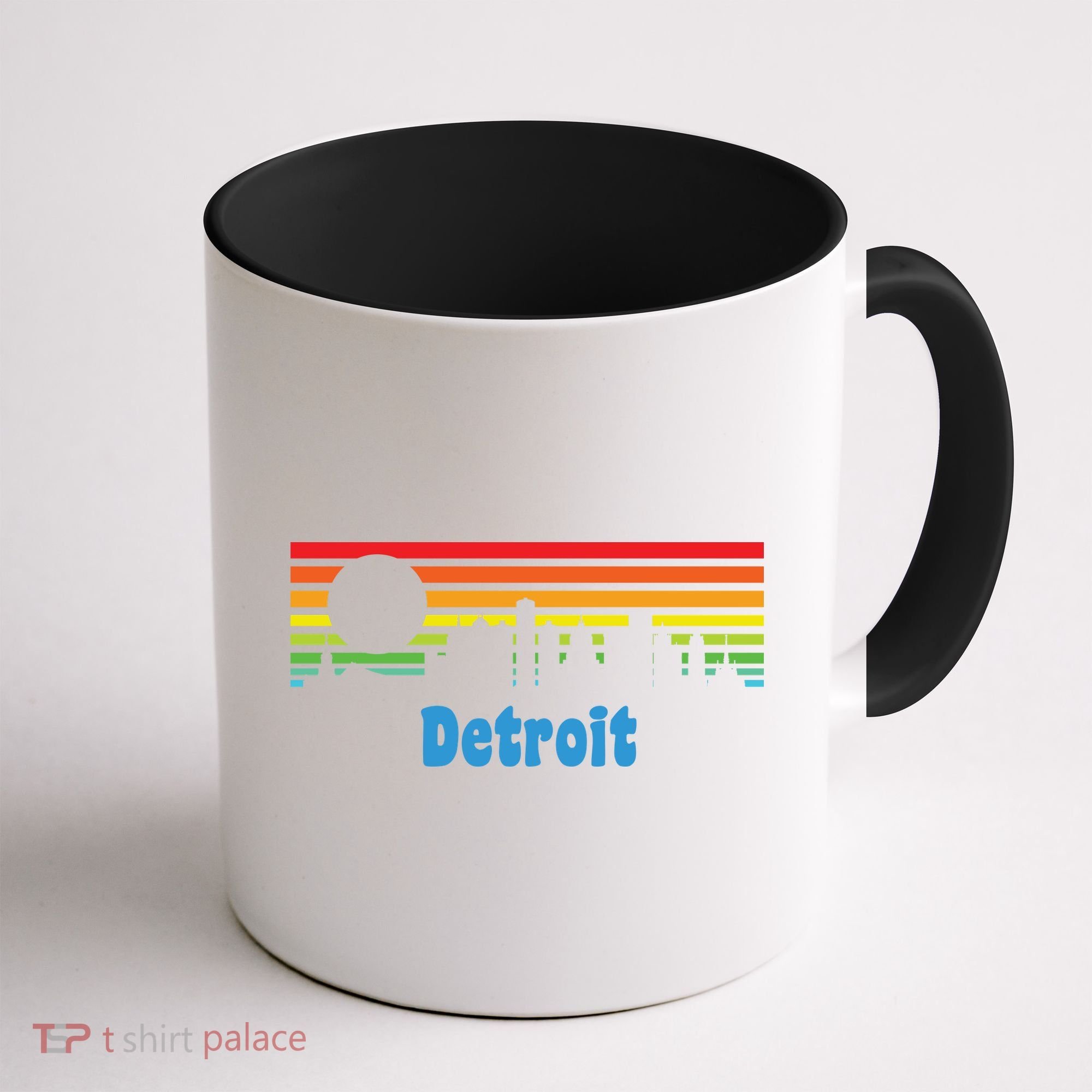 Detroit Retro Skyline Coffee Mug