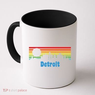 Detroit Retro Skyline Coffee Mug