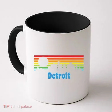 Detroit Retro Skyline Coffee Mug