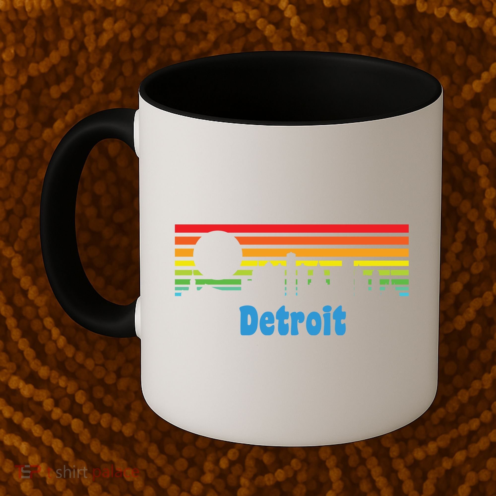 Detroit Retro Skyline Coffee Mug