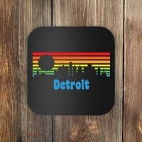 Detroit Retro Skyline Coaster thumb 0