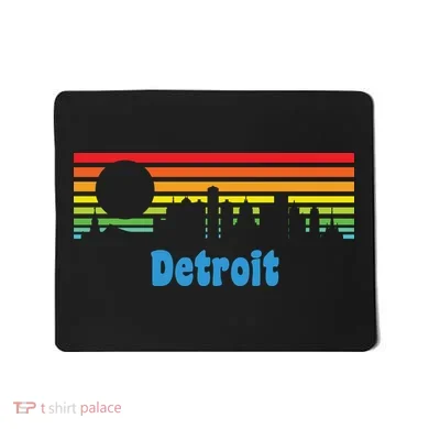 Detroit Retro Skyline Mousepad