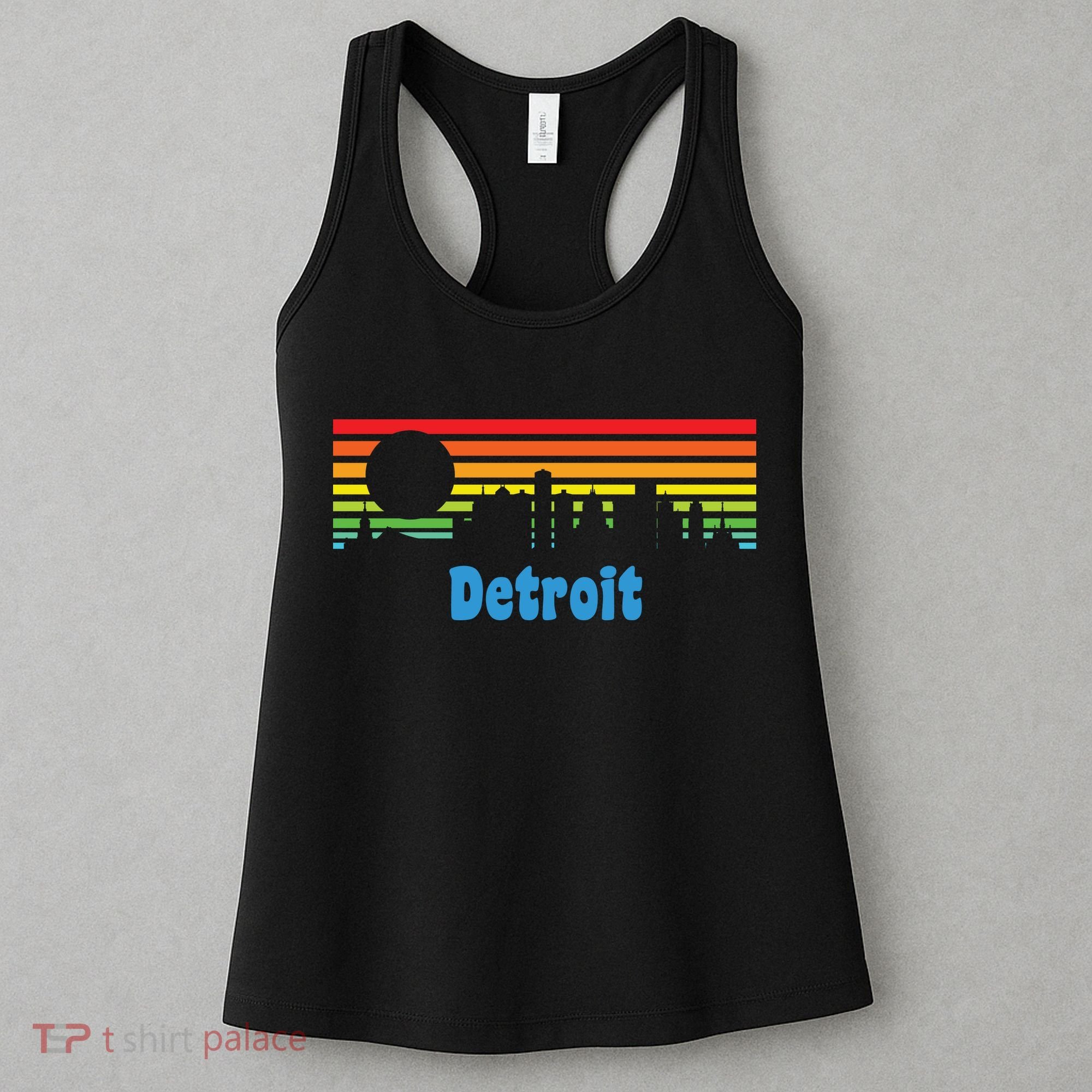 Detroit Retro Skyline Women's Tank Top