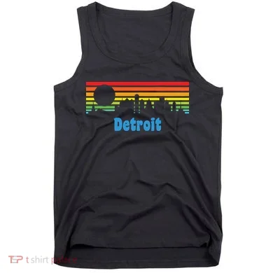 Detroit Retro Skyline Tank Top
