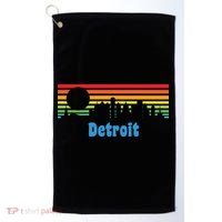 Detroit Retro Skyline Golf Towel thumb 0
