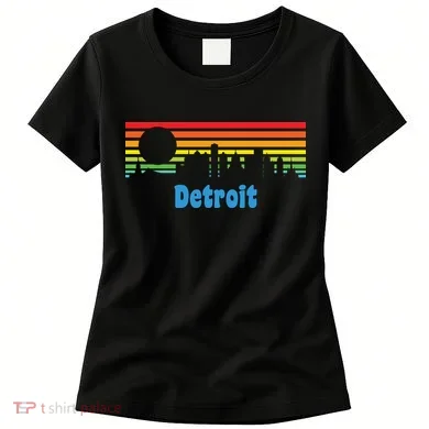 Detroit Retro Skyline Women's T-Shirt