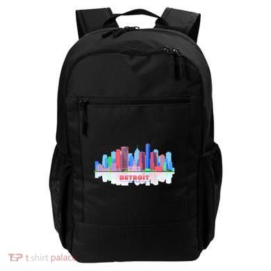 Detroit Skyline Abstract Backpack