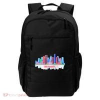 Detroit Skyline Abstract Backpack thumb 0