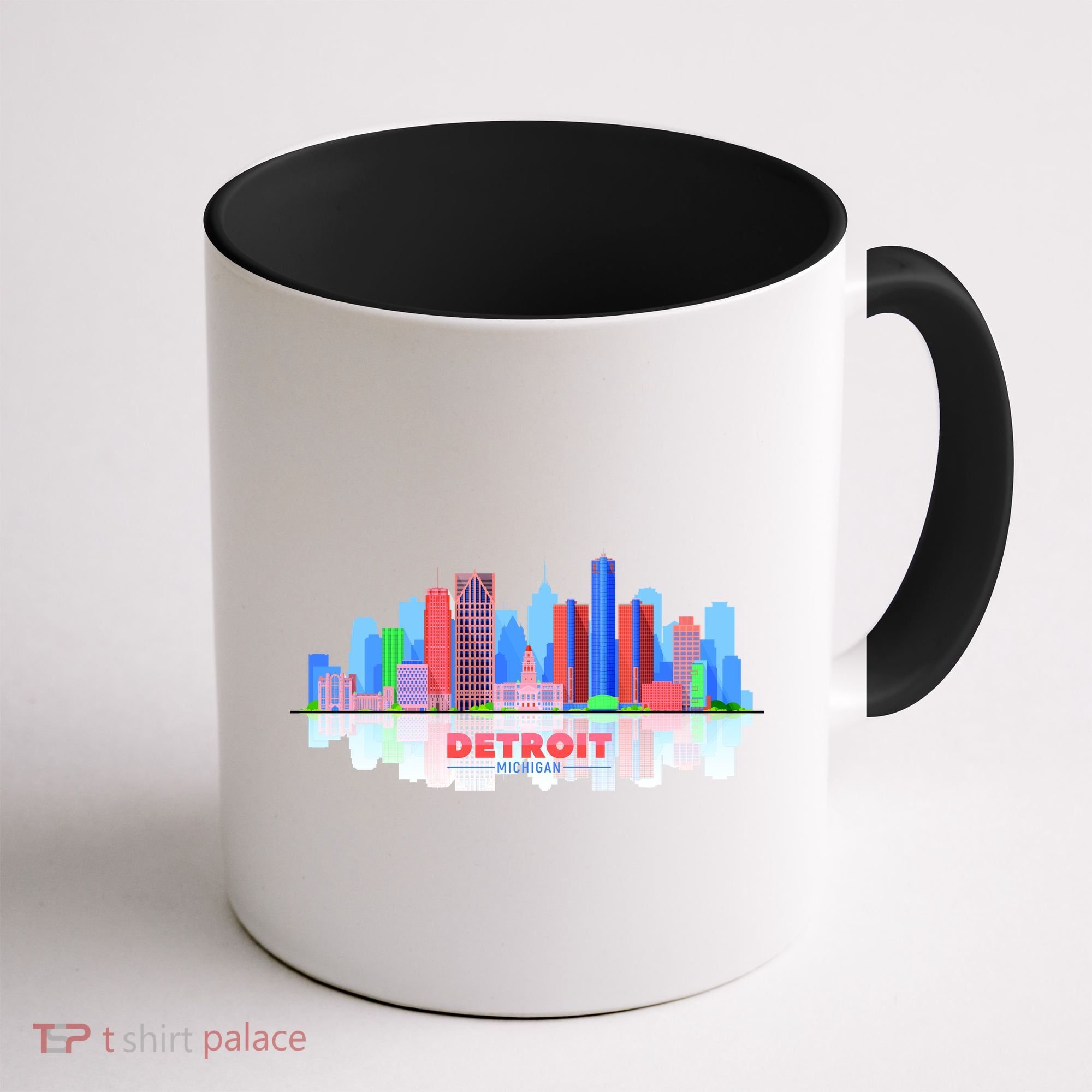Detroit Skyline Abstract Coffee Mug