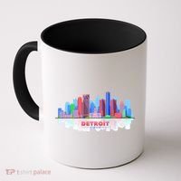 Detroit Skyline Abstract Coffee Mug thumb 0