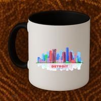 Detroit Skyline Abstract Coffee Mug thumb 2