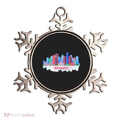 Detroit Skyline Abstract Ornament