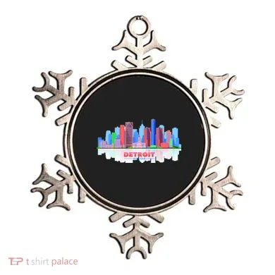 Detroit Skyline Abstract Ornament