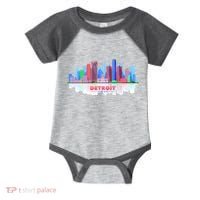 Detroit Skyline Abstract Infant Baby Jersey Bodysuit thumb 0