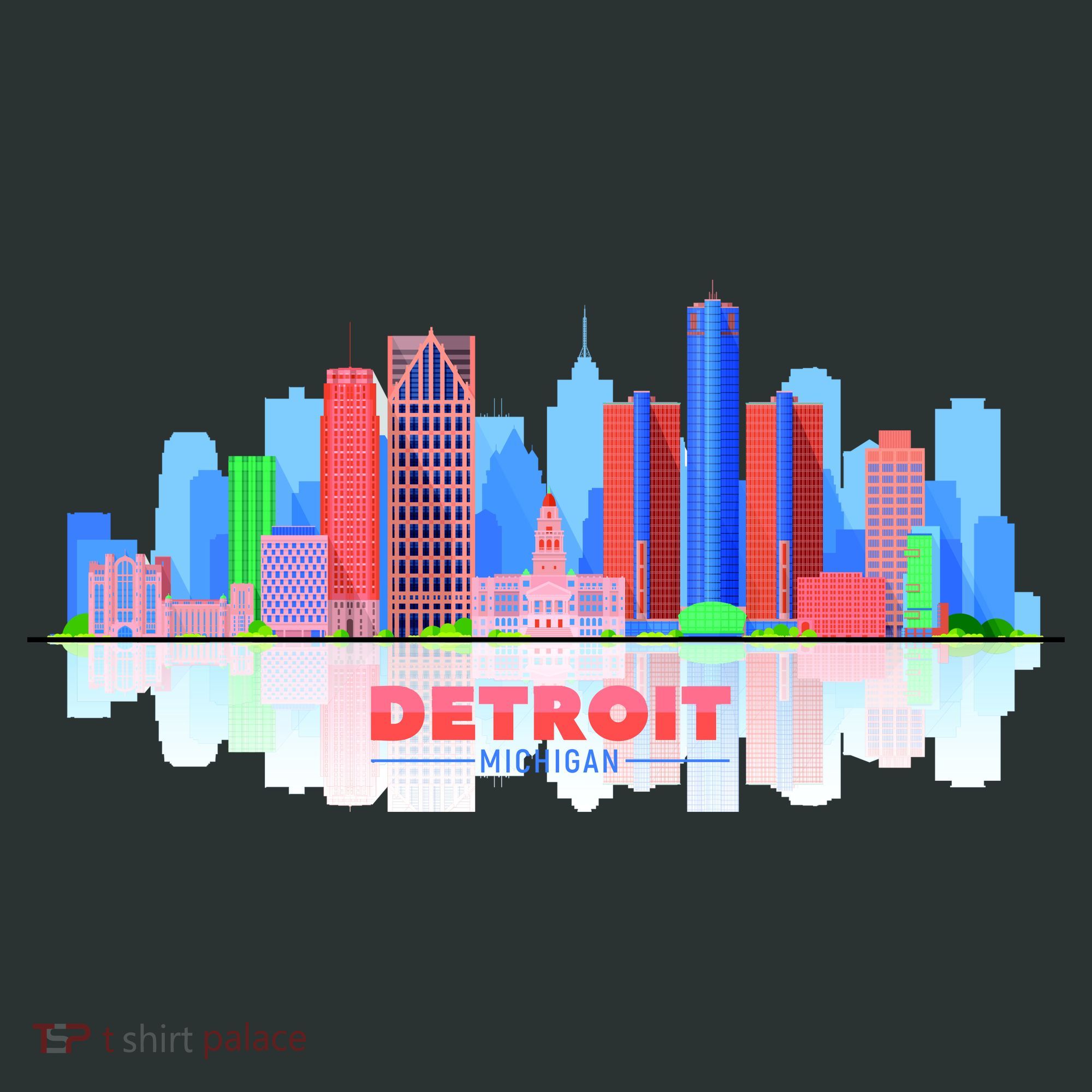 Detroit Skyline Abstract Infant Baby Jersey Bodysuit