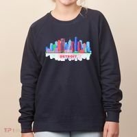 Detroit Skyline Abstract Women's Sweatshirt thumb 0
