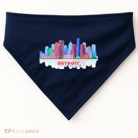 Detroit Skyline Abstract USA-Made Doggie Bandana thumb 0