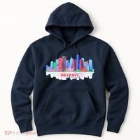 Detroit Skyline Abstract Hoodie thumb 0