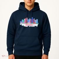 Detroit Skyline Abstract Hoodie thumb 2