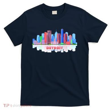 Detroit Skyline Abstract T-Shirt