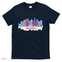 Detroit Skyline Abstract T-Shirt thumb 0