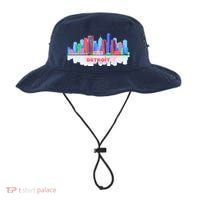 Detroit Skyline Abstract Bucket Hat thumb 0