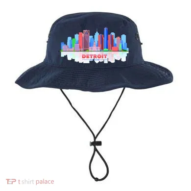 Detroit Skyline Abstract Bucket Hat