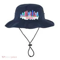 Detroit Skyline Abstract Bucket Hat thumb 0