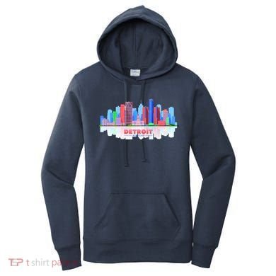 Detroit Skyline Abstract Women's Hoodie
