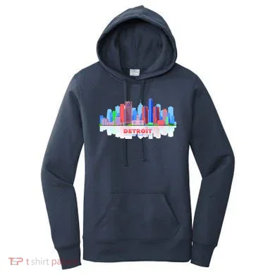 Detroit Skyline Abstract Women's Hoodie