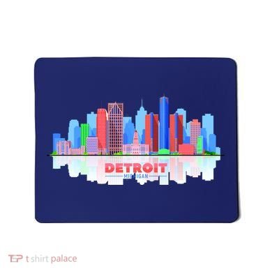 Detroit Skyline Abstract Mousepad