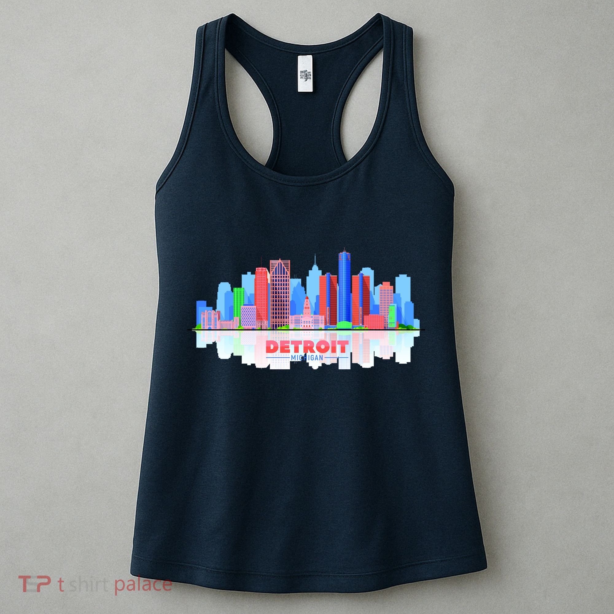 Detroit Skyline Abstract Women's Tank Top