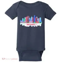 Detroit Skyline Abstract Baby Bodysuit thumb 0