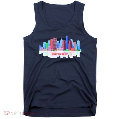 Detroit Skyline Abstract Tank Top