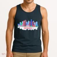 Detroit Skyline Abstract Tank Top thumb 3
