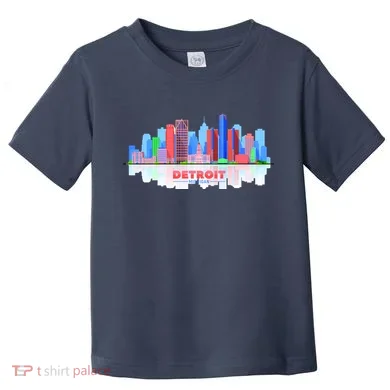 Detroit Skyline Abstract Toddler T-Shirt