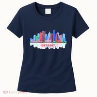 Detroit Skyline Abstract Women's T-Shirt thumb 0