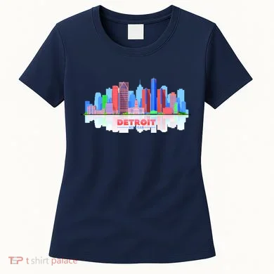 Detroit Skyline Abstract Women's T-Shirt