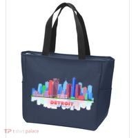 Detroit Skyline Abstract Tote Bag thumb 3