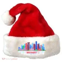 Detroit Skyline Abstract Santa Hat thumb 0