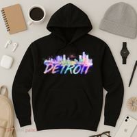 Detroit Skyline Paint Hoodie thumb 3