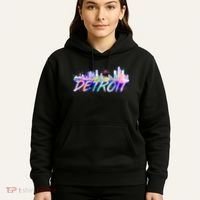 Detroit Skyline Paint Hoodie thumb 5