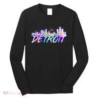 Detroit Skyline Paint Long Sleeve Shirt thumb 0