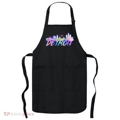 Detroit Skyline Paint Apron