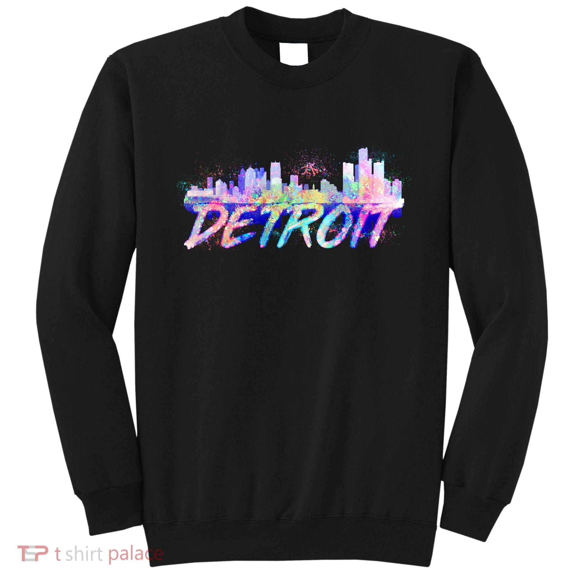 Detroit Skyline Paint Sweatshirt