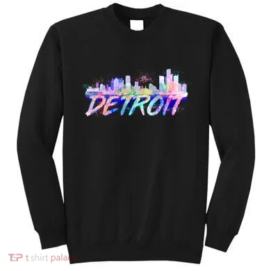 Detroit Skyline Paint Sweatshirt