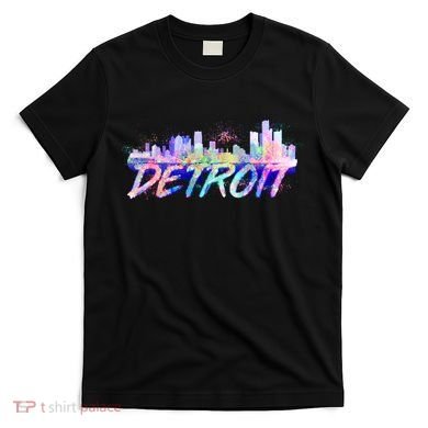 Detroit Skyline Paint T-Shirt