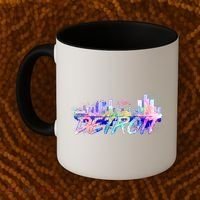 Detroit Skyline Paint Coffee Mug thumb 2